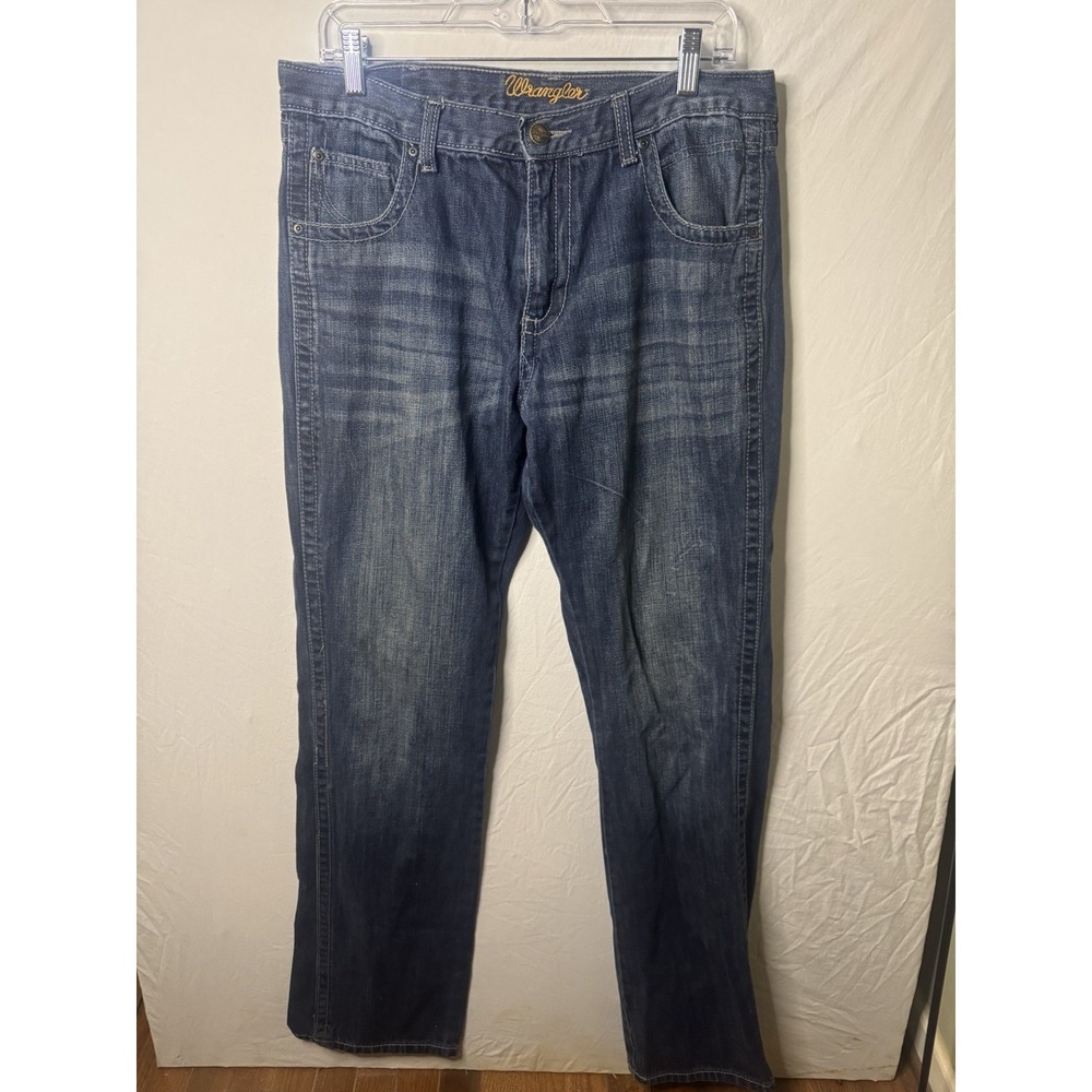 Men's Wrangler 33x38 Boot Cut Denim Jeans